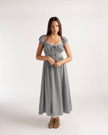 GINGHAM GIRL MIDI DRESS