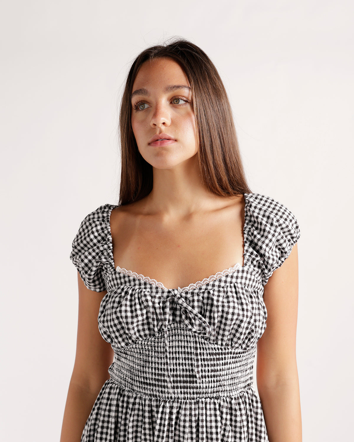 GINGHAM GIRL MIDI DRESS