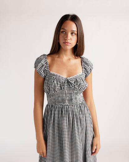 GINGHAM GIRL MIDI DRESS