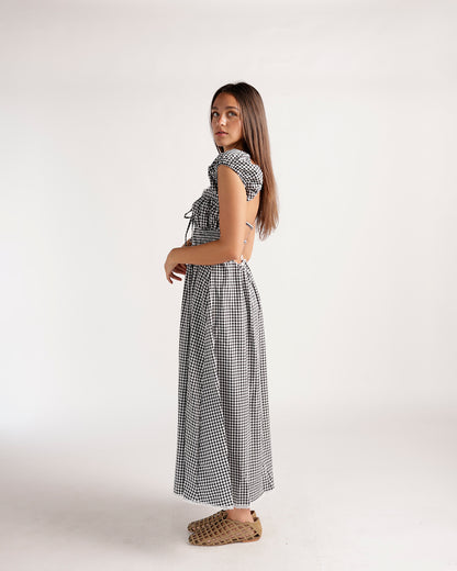 GINGHAM GIRL MIDI DRESS