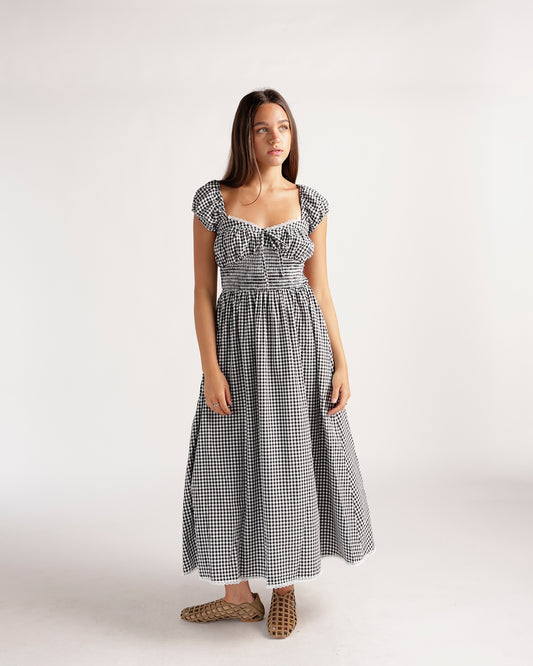 GINGHAM GIRL MIDI DRESS