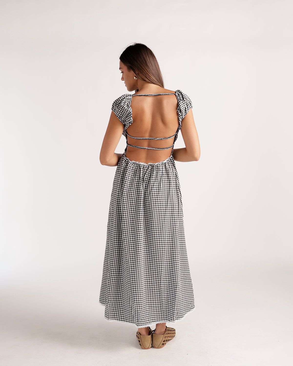 GINGHAM GIRL MIDI DRESS