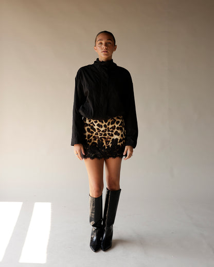 STEVE MADDEN LYCHEE BLACK LEATHER BOOTS
