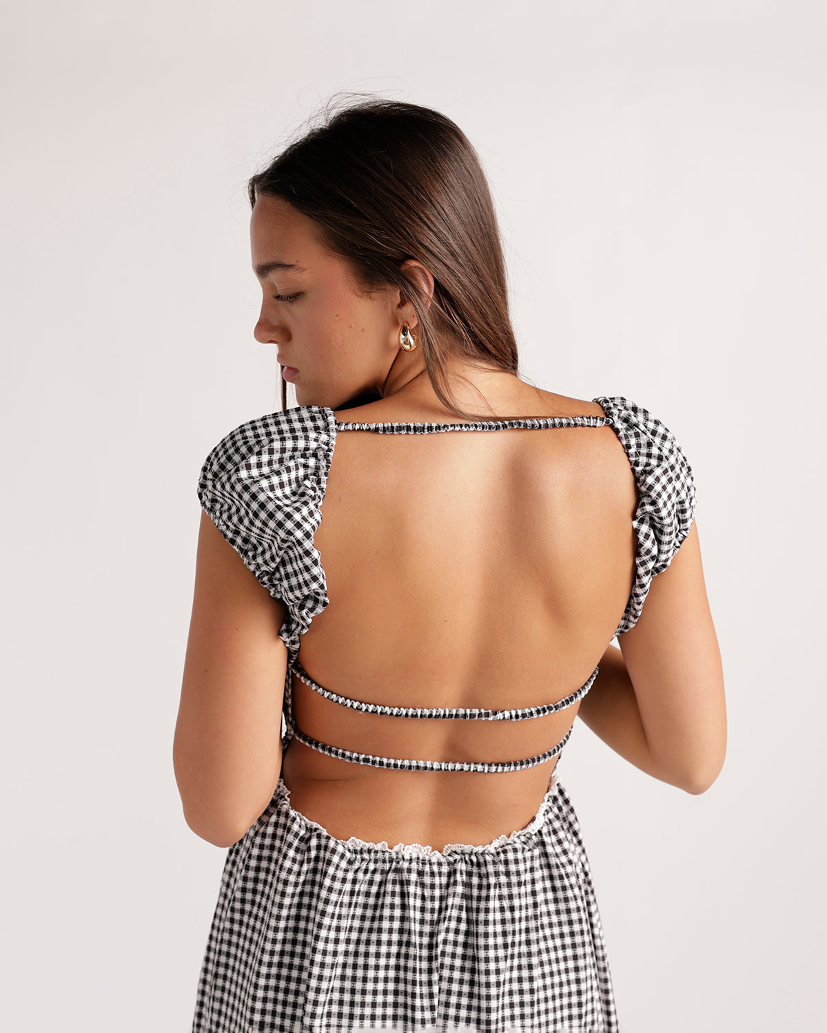 GINGHAM GIRL MIDI DRESS