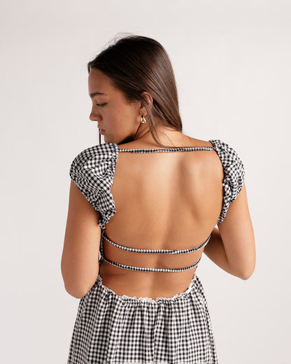 GINGHAM GIRL MIDI DRESS