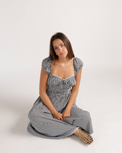 GINGHAM GIRL MIDI DRESS
