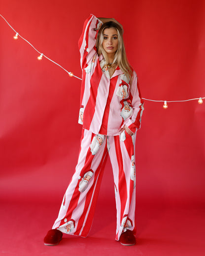 SANTA'S HOLIDAY STRIPE LOUNGE SET