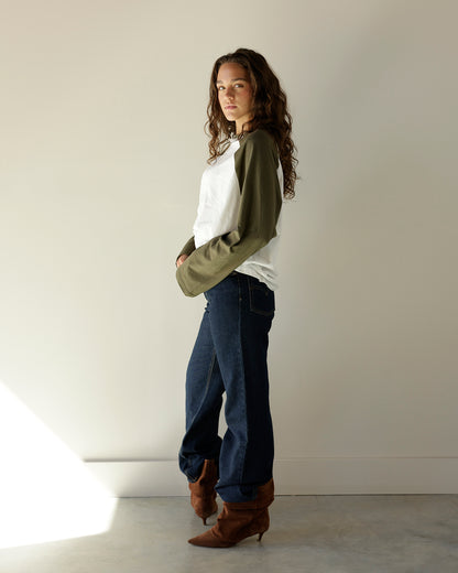 HIP COVETED RAGLAN TEE X OLIVE GREEN