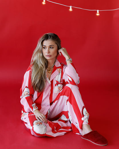 SANTA'S HOLIDAY STRIPE LOUNGE SET
