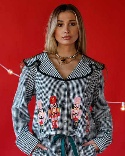 christmas pajams gingham holiday pajamas 