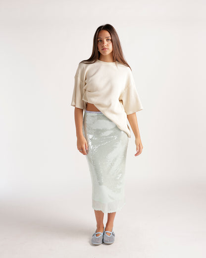 UNDER THE SEA SEQUIN MIDI SKIRT