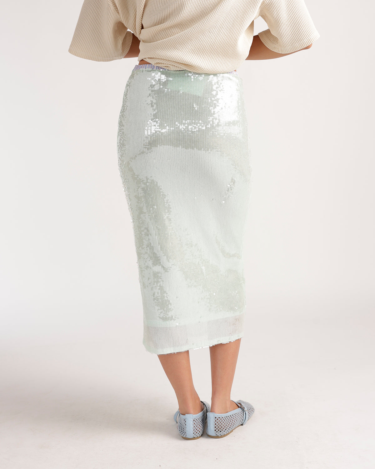 UNDER THE SEA SEQUIN MIDI SKIRT