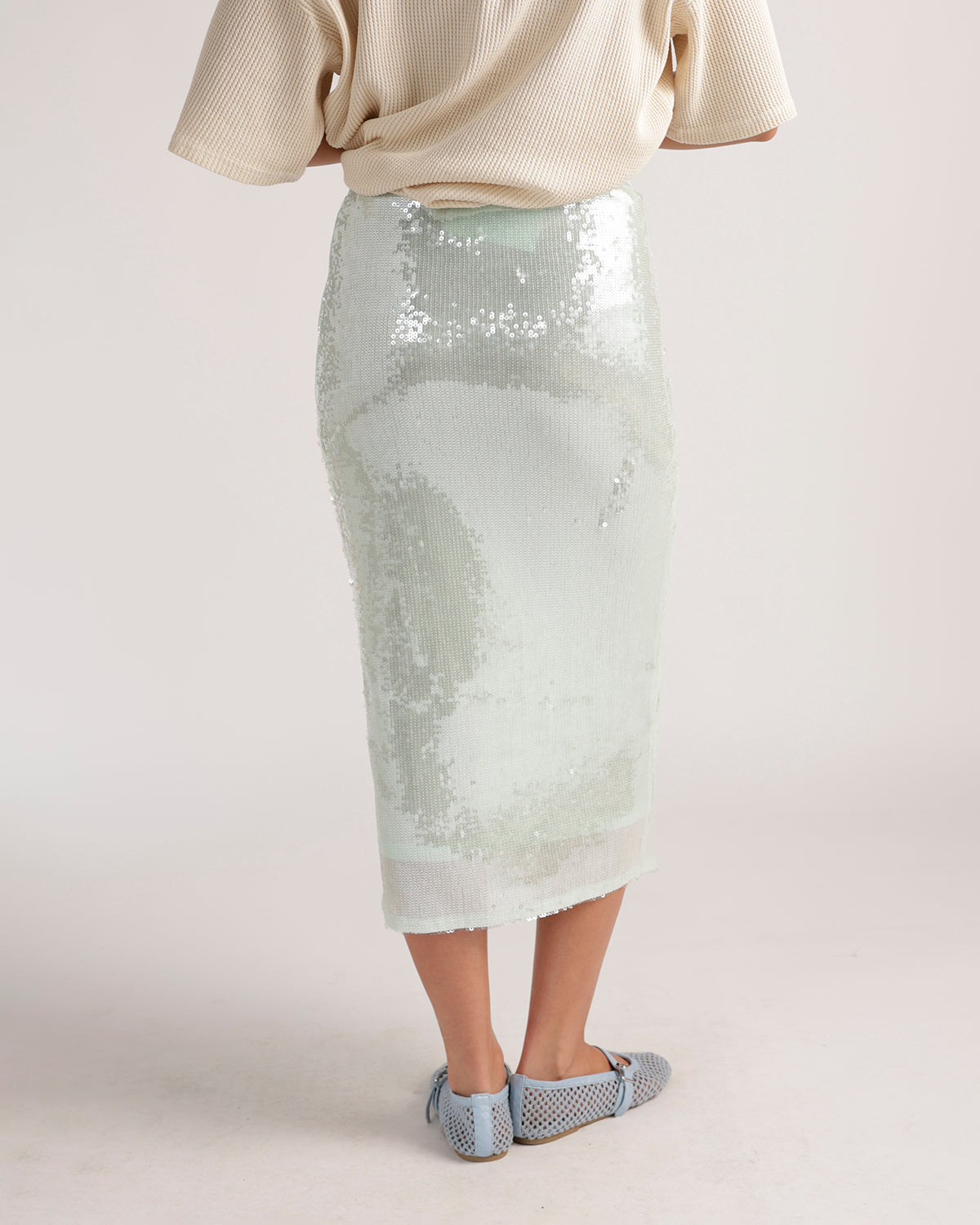 UNDER THE SEA SEQUIN MIDI SKIRT