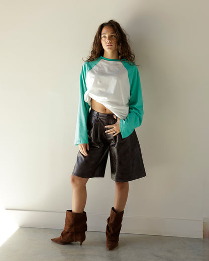 HIP COVETED RAGLAN TEE X TURQUOISE