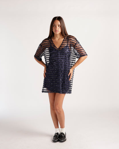VICTORY LAP SEQUIN MINI DRESS