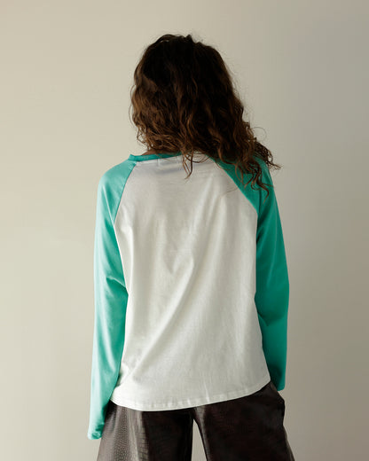 HIP COVETED RAGLAN TEE X TURQUOISE