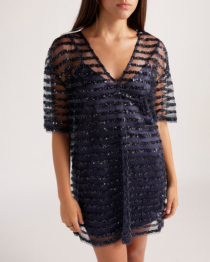 VICTORY LAP SEQUIN MINI DRESS