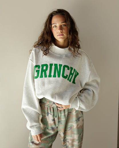 grinchy mock neck, holiday mocknecks, sweatshirts for the holidays
