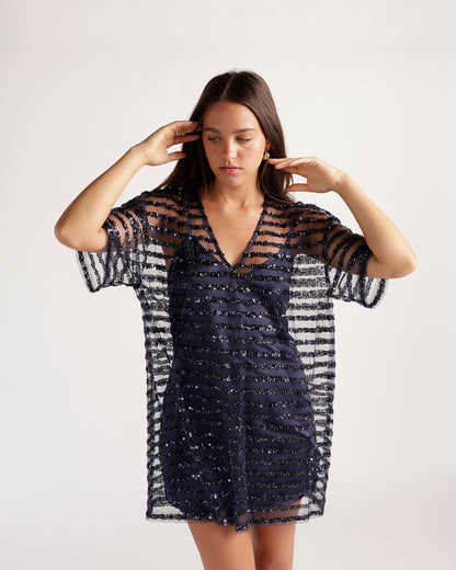 VICTORY LAP SEQUIN MINI DRESS