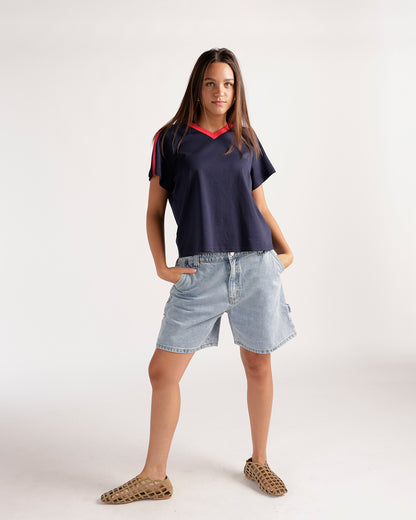 VARSITY VIBES TEE X NAVY