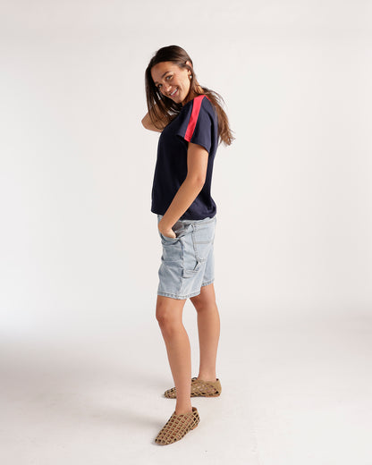 VARSITY VIBES TEE X NAVY