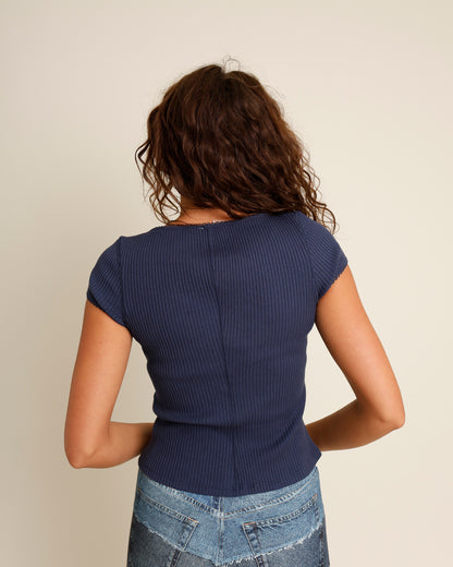 FREE PEOPLE MOST WANTED CARDI X NAVY
