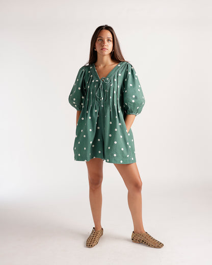 DOT THE OCCASION ROMPER X GREEN