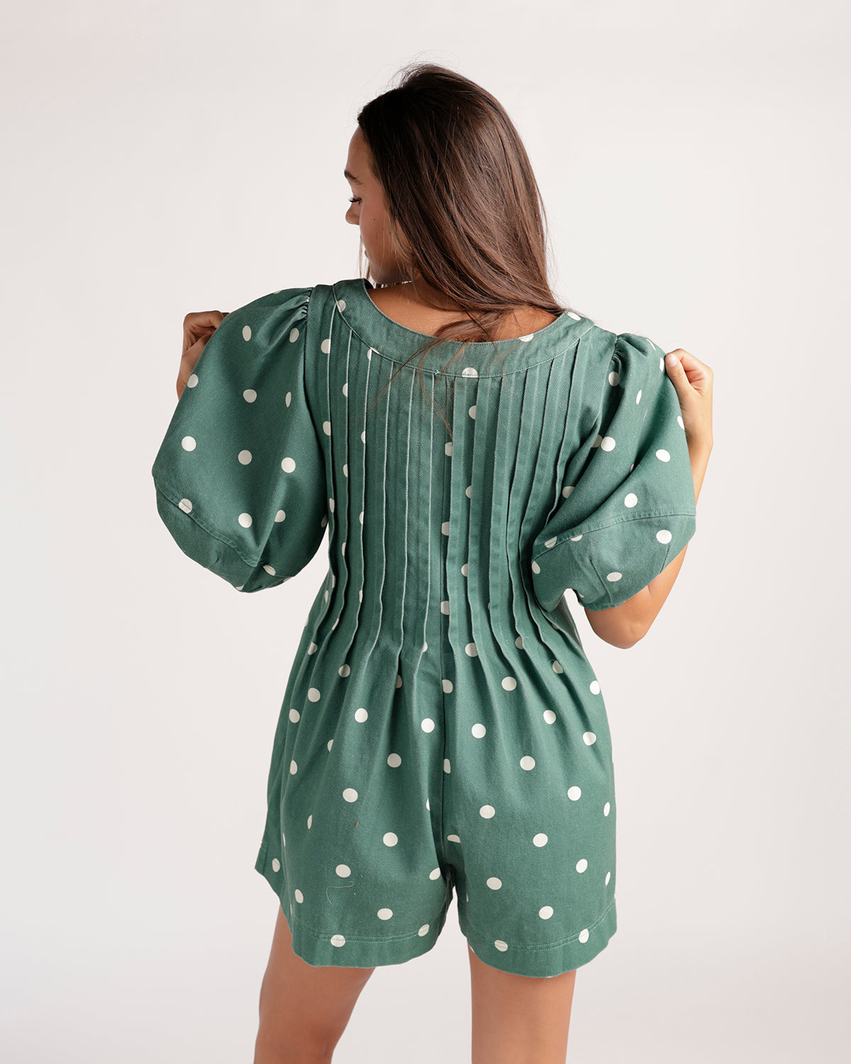 DOT THE OCCASION ROMPER X GREEN