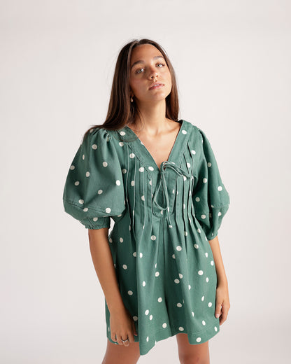 DOT THE OCCASION ROMPER X GREEN