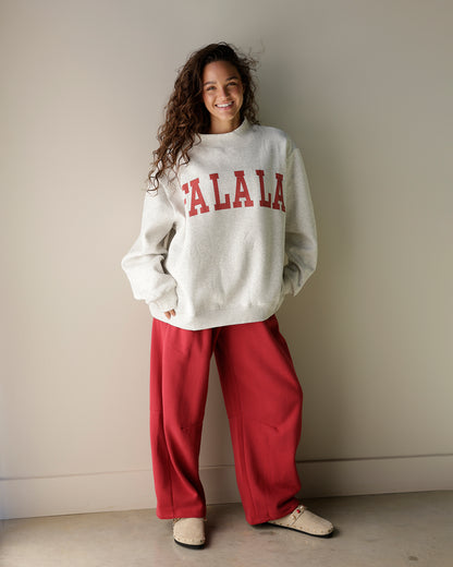FA LA LA + HO HO HO REVERSIBLE MOCK NECK SWEATSHIRT