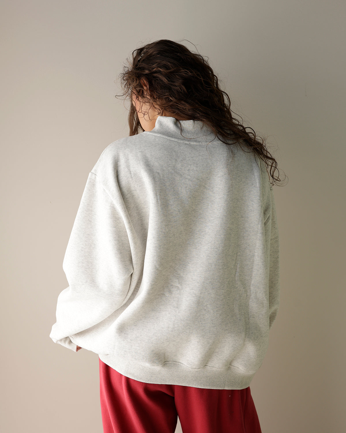 FA LA LA + HO HO HO REVERSIBLE MOCK NECK SWEATSHIRT