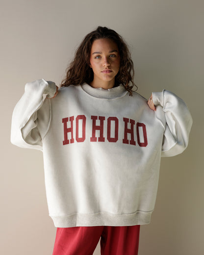 FA LA LA + HO HO HO REVERSIBLE MOCK NECK SWEATSHIRT