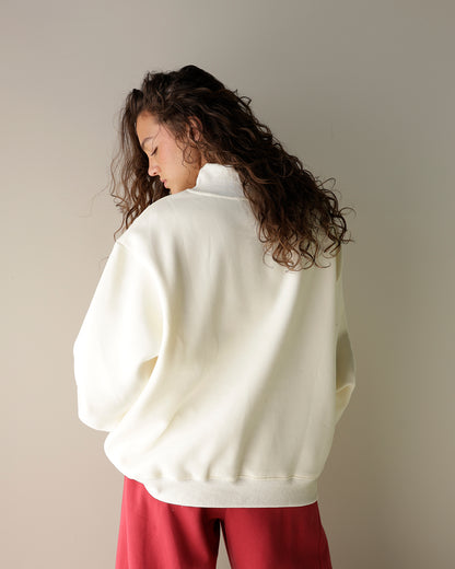 HOLLY JOLLY + TIS THE SEASON REVERSIBLE MOCK NECK SWEATSHIRT