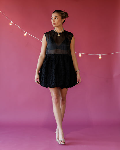 MIDNIGHT MISTLETOE MINI DRESS & BRALETTE SET