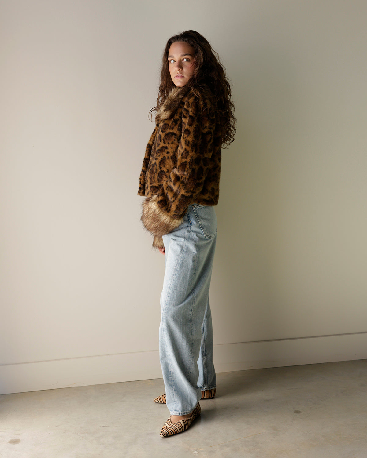 MOB WIFE LEOPARD FUR COAT