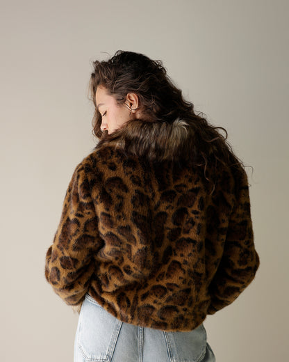 MOB WIFE LEOPARD FUR COAT