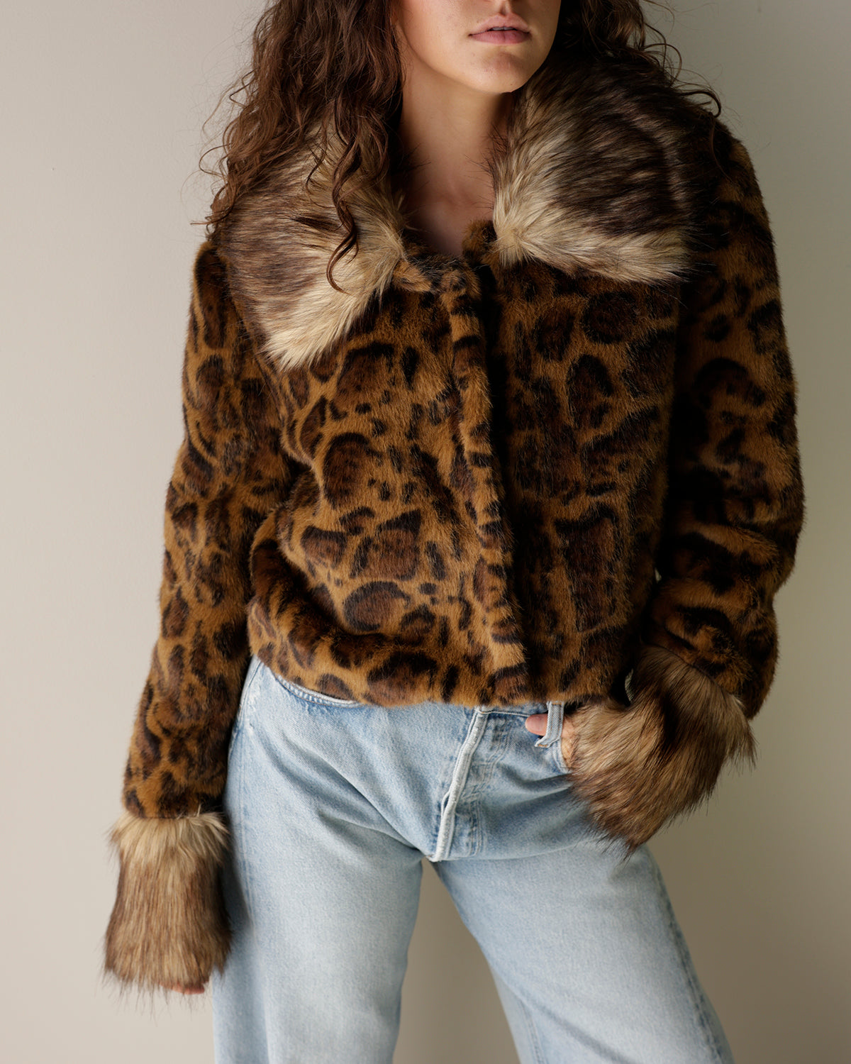 MOB WIFE LEOPARD FUR COAT