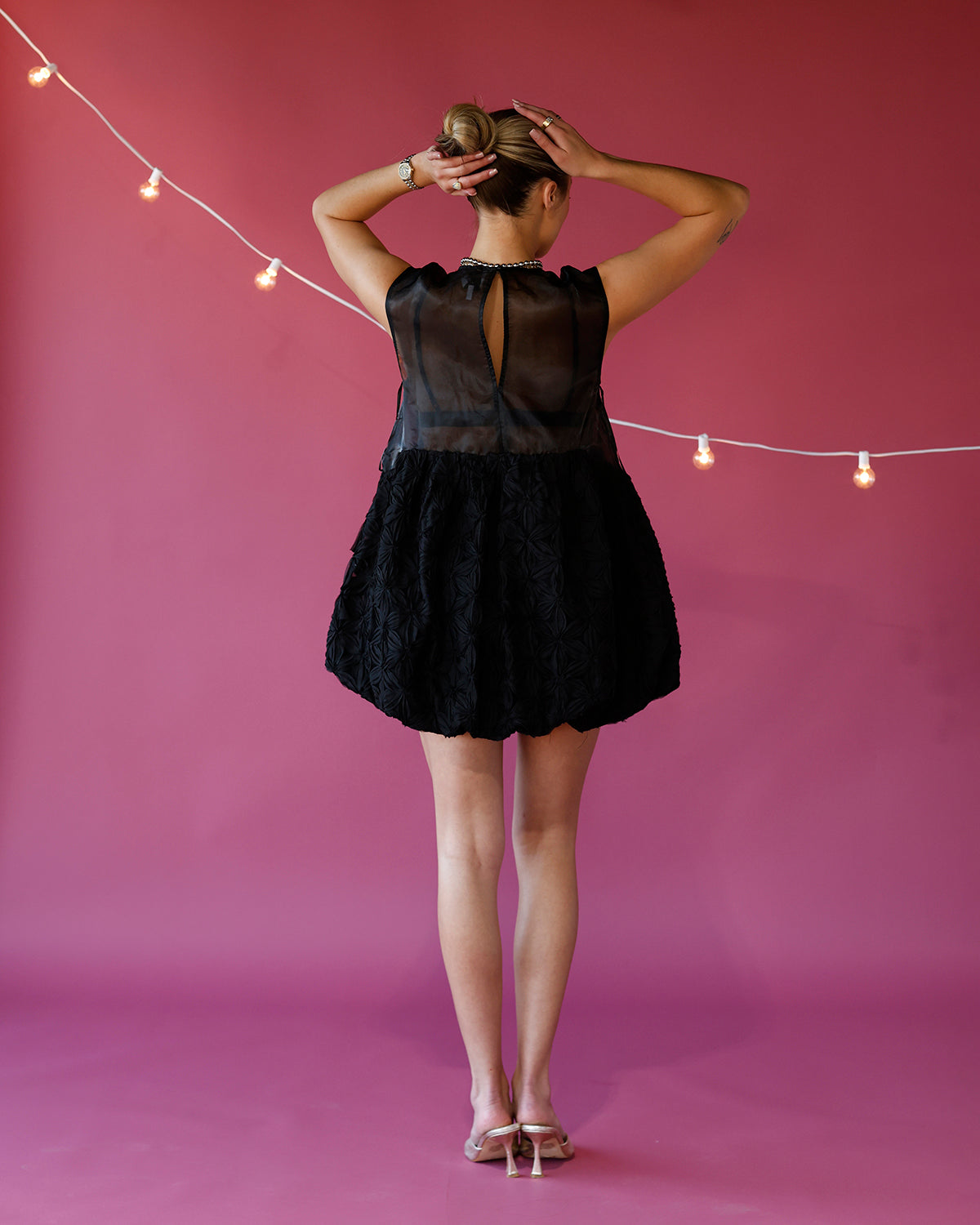 MIDNIGHT MISTLETOE MINI DRESS & BRALETTE SET