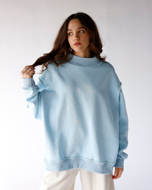 light blue mock neck sweatshirt women's light blue mock neck pullover sweatshirt