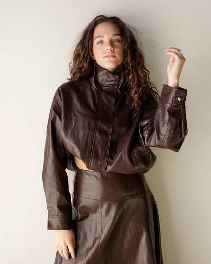 brown bomber jacket, date night jacket for fall, fall jackets, concert outfit inspo, faux leather jacket 