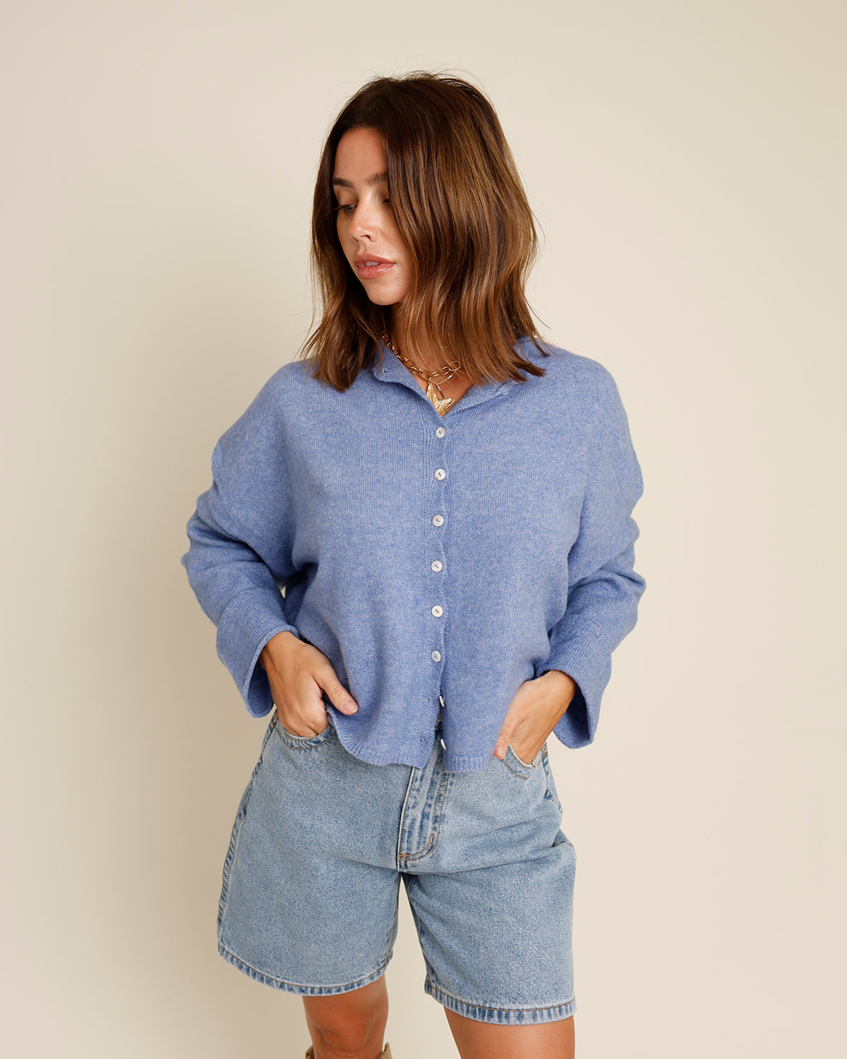 THE CULT CARDI X LIGHT BLUE