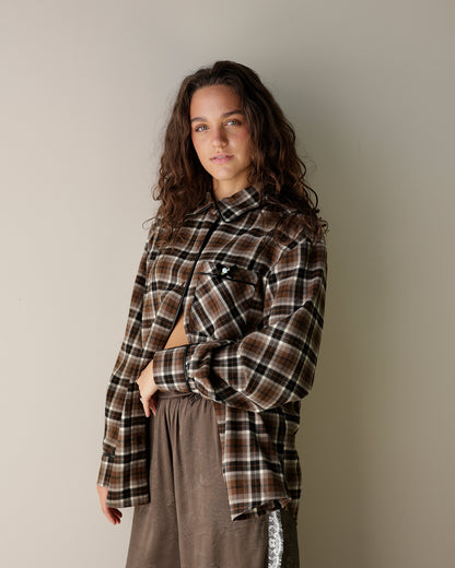 THE IT GIRL PLAID BUTTON UP