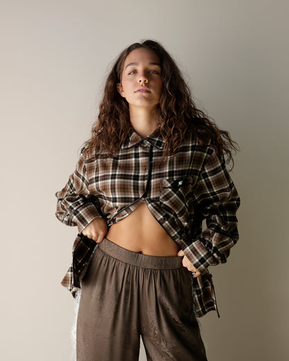 THE IT GIRL PLAID BUTTON UP