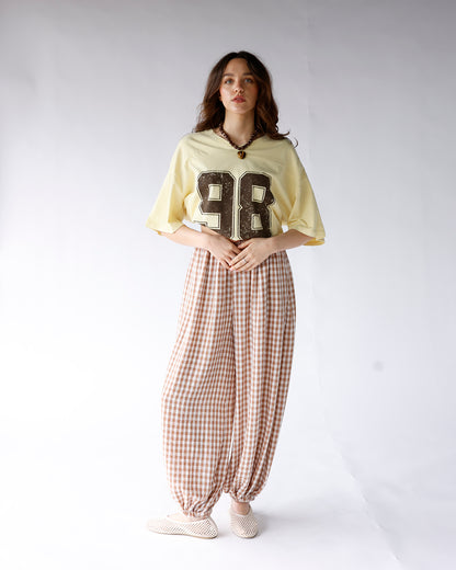 GINGHAM DREAM BALLOON PANTS