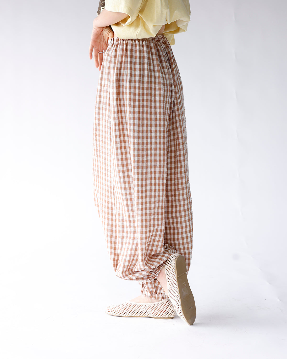 GINGHAM DREAM BALLOON PANTS