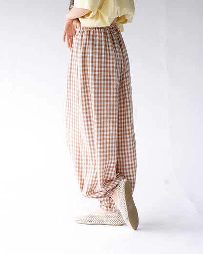 GINGHAM DREAM BALLOON PANTS