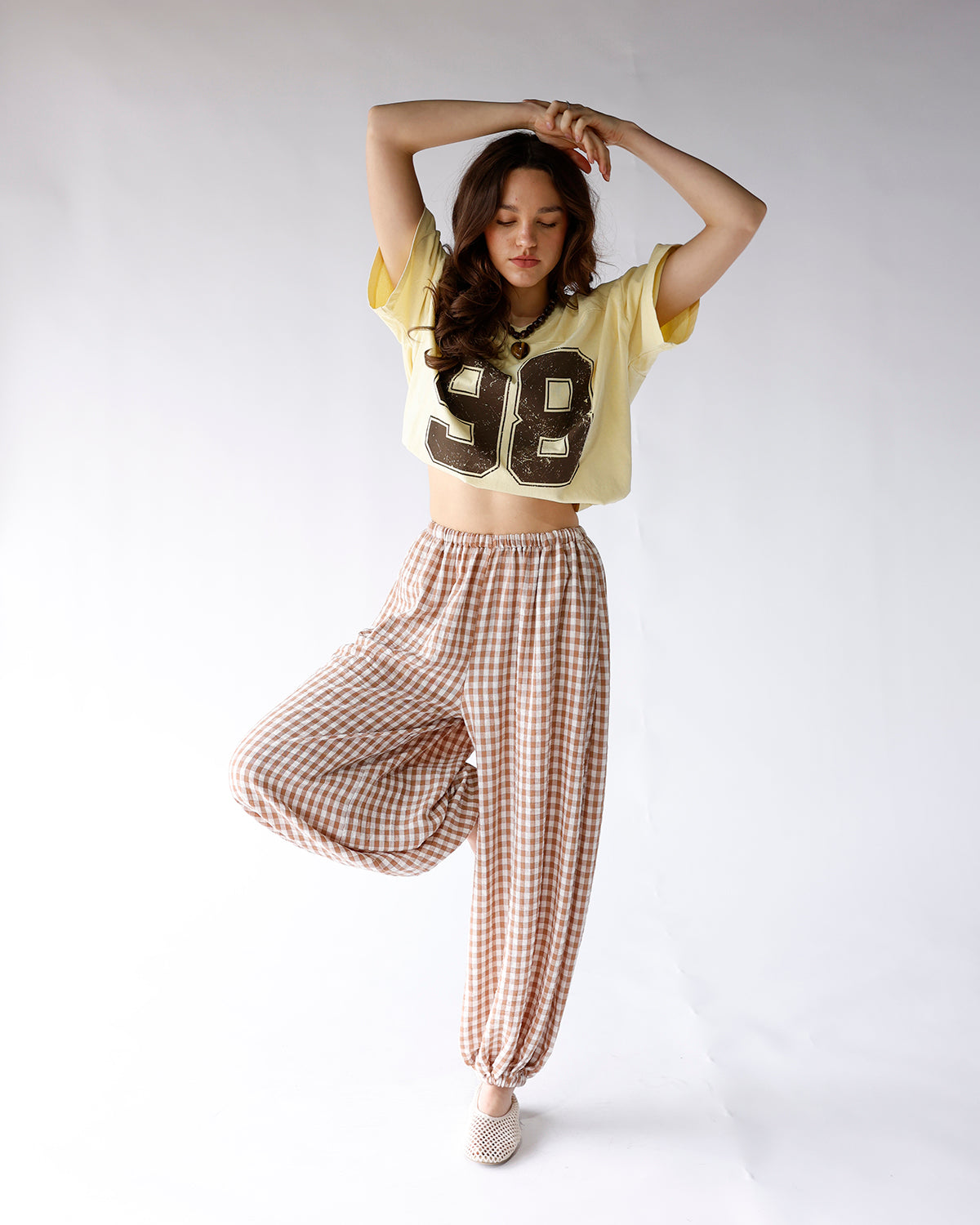 GINGHAM DREAM BALLOON PANTS