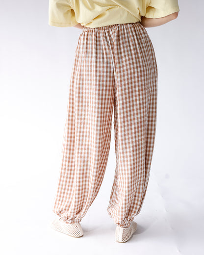 GINGHAM DREAM BALLOON PANTS