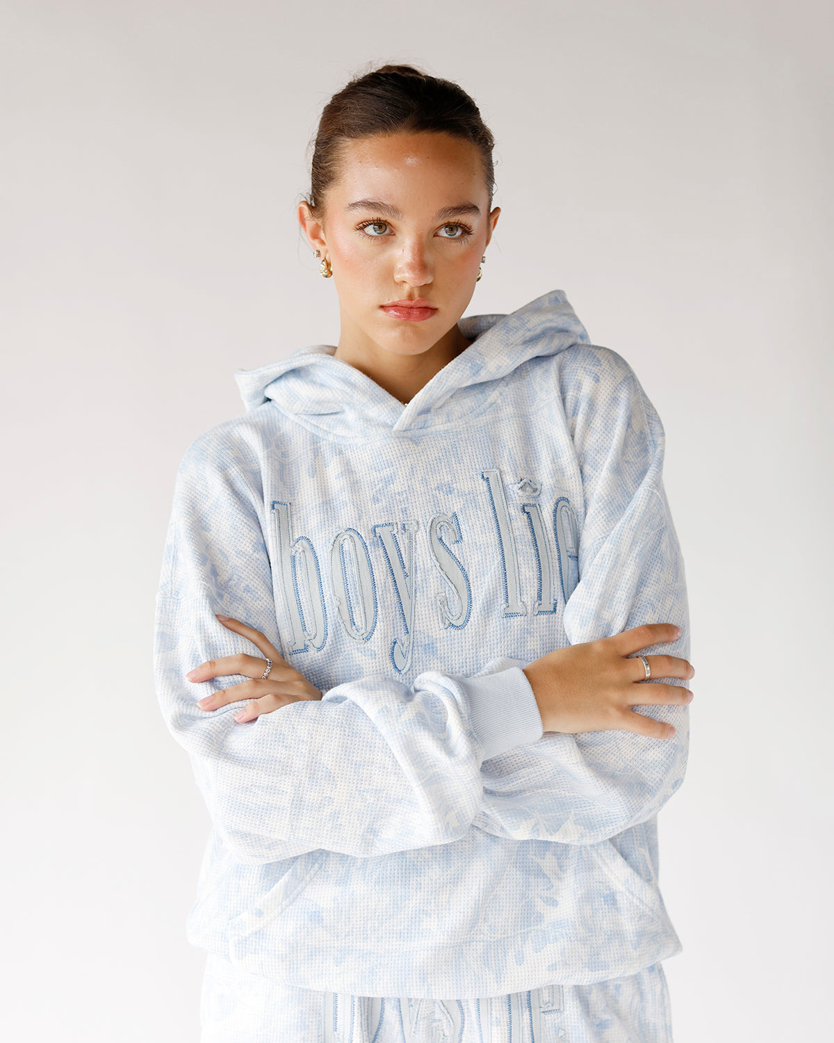 BOYS LIE BLUE MANHUNT RACER HOODIE