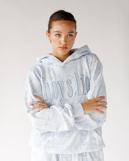 BOYS LIE BLUE MANHUNT RACER HOODIE